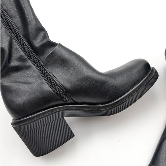 Franco Sarto Kelly Over-The-Knee Boots Round Toe Women's Black Size US9.5 EU40.5 - Picture 15 of 15